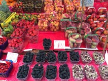Organic fruit market in Palermo , Italy